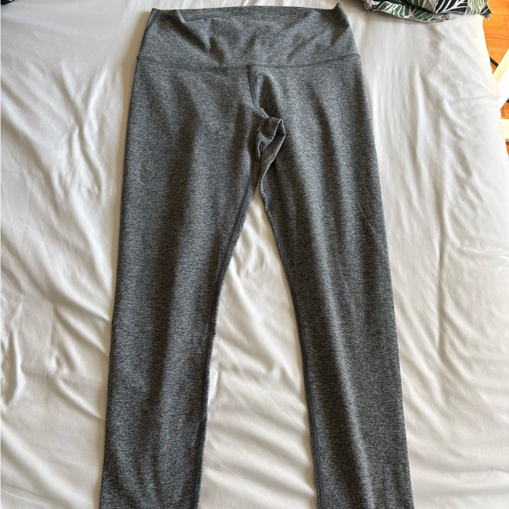 TNA Flow Cheeky High Rise Heathered Gray High-Waisted Leggings